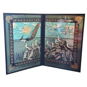 Yorkraft‎ Seriglass Folding Seagulls Ocean Stained Glass SunCatcher